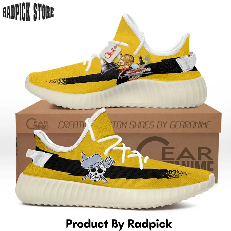 Vinsmoke sanji symbol yeezy shoes anime sneakers  rp245245245